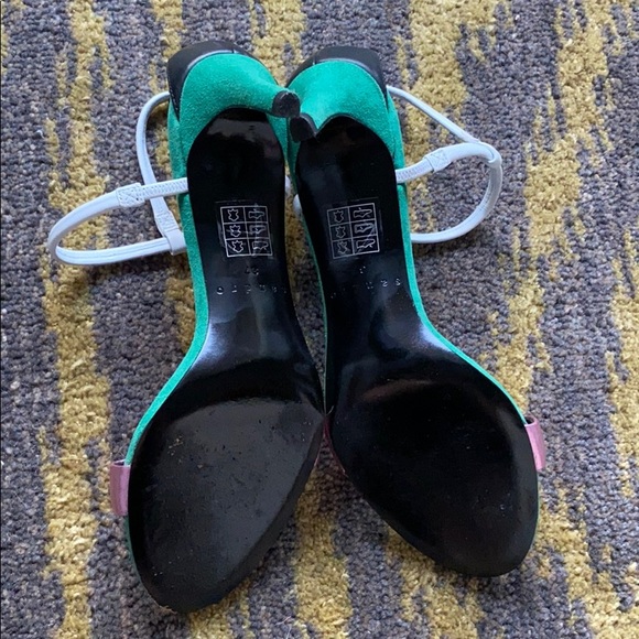 SANDRO PARIS SANDAL HEELS. WORN ONCE - Picture 2 of 3